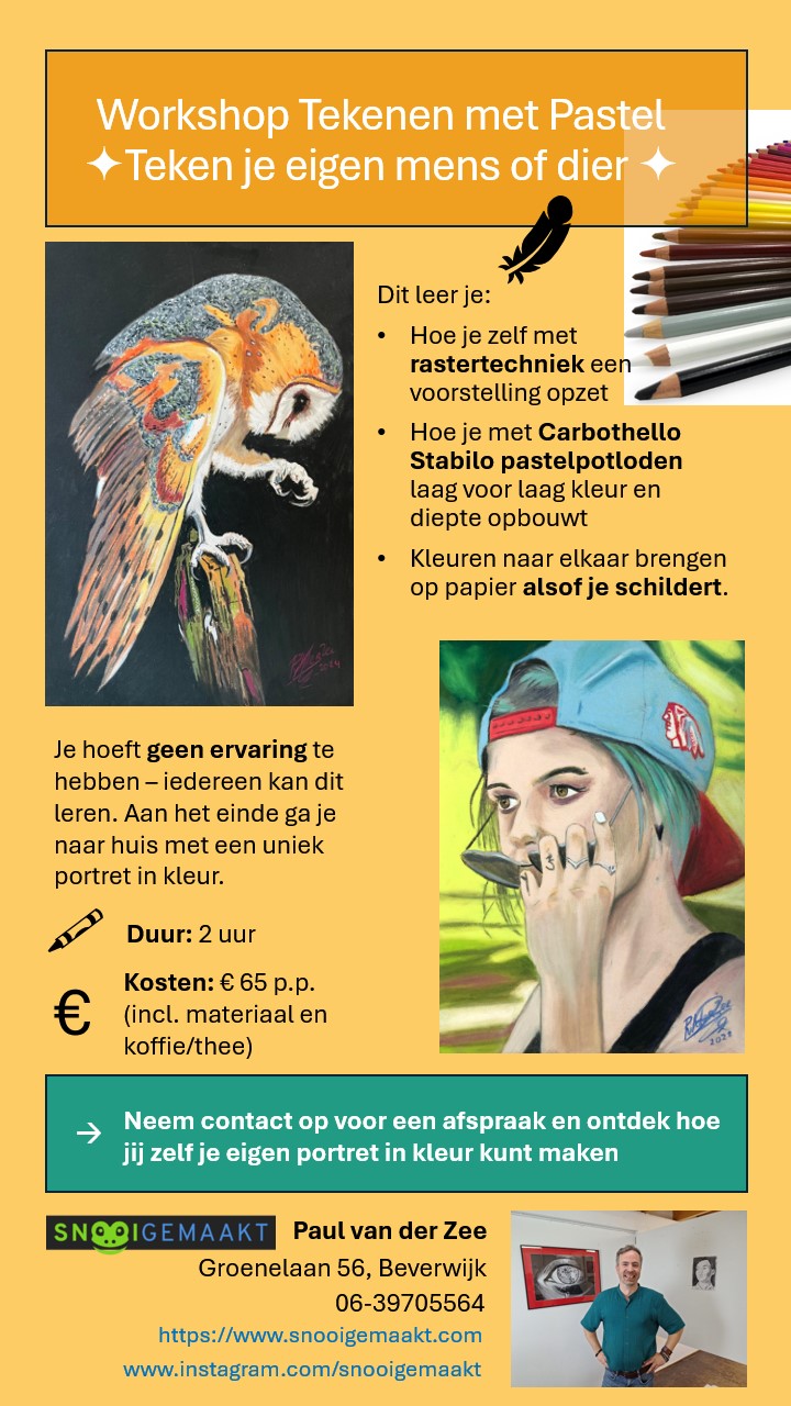 Workshop Tekenen met pastel