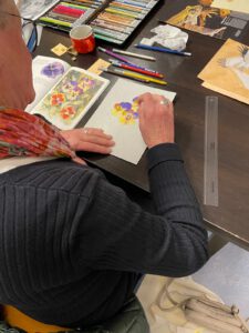 Pasteltekening_Viooltjes